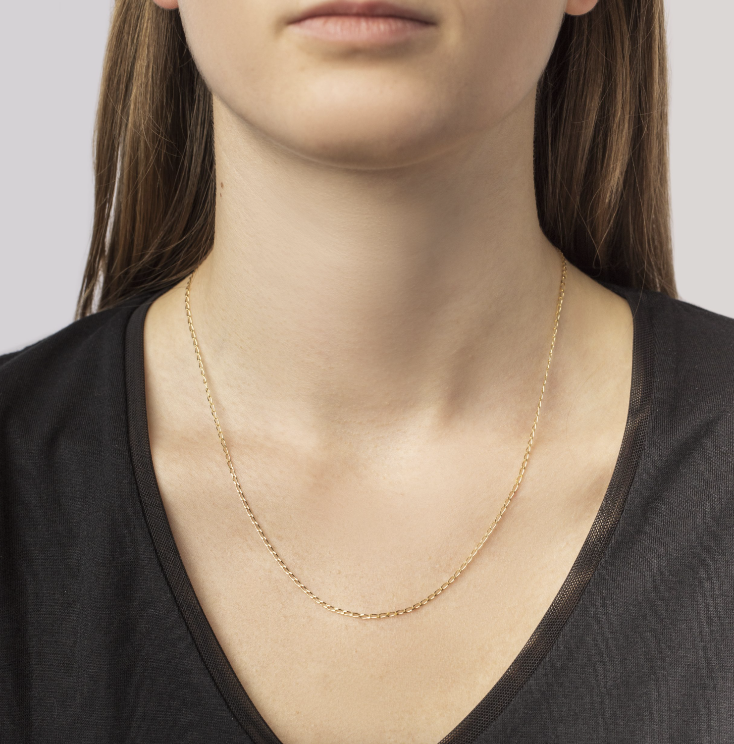 Long Curb Chain Necklace
