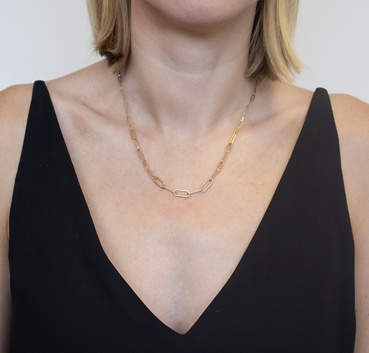 Paperclip Plain Link Necklace