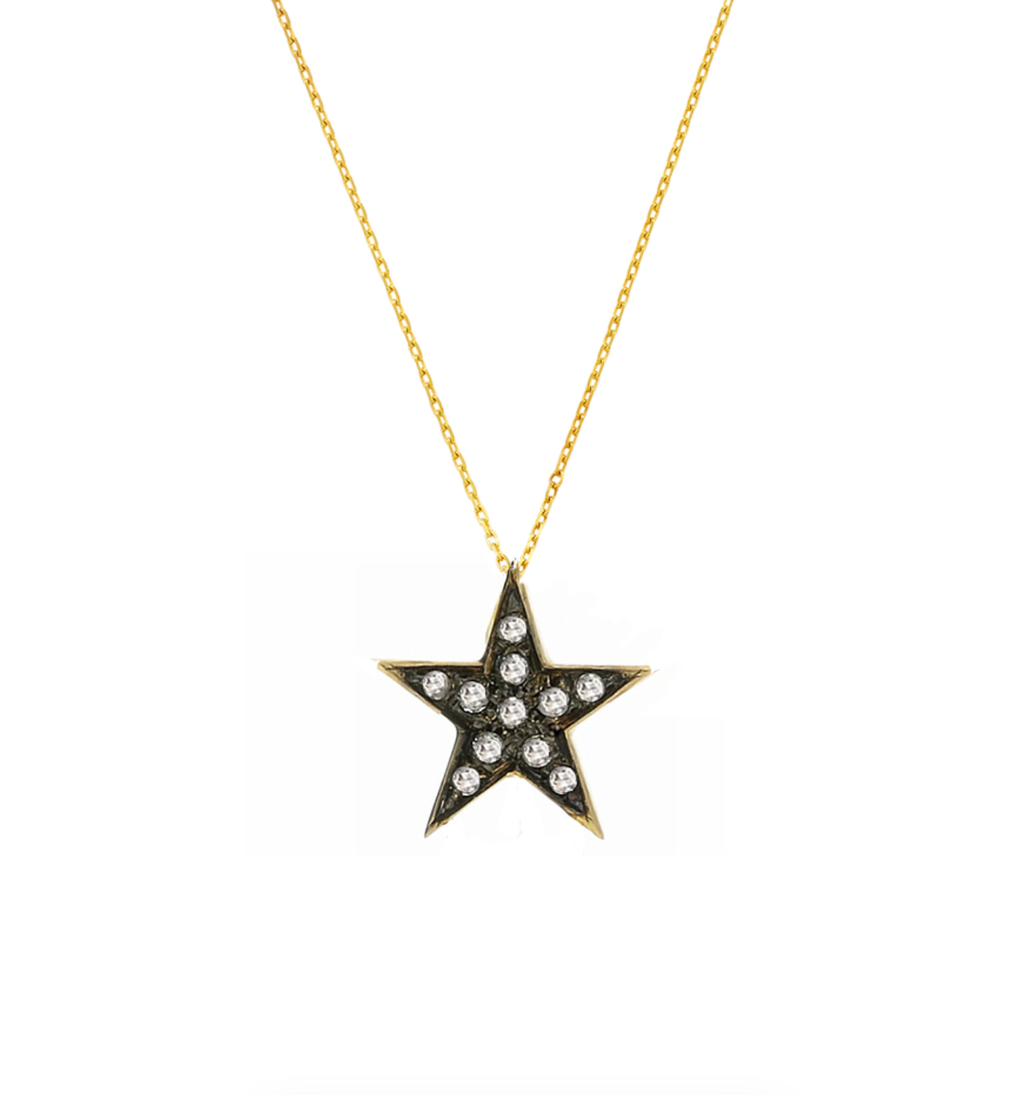 Small Diamond Star Pendant Necklace