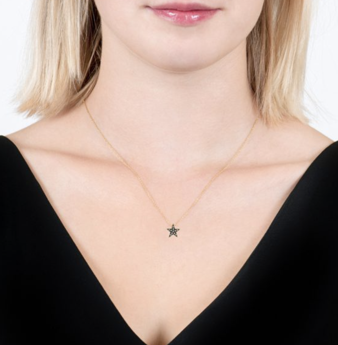 Small Diamond Star Pendant Necklace